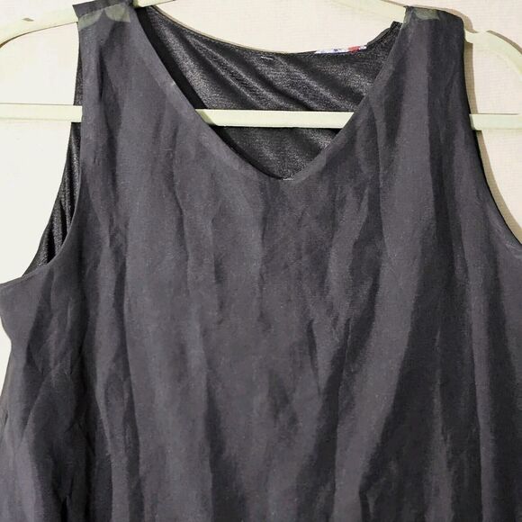 Body Central Black Floral Chiffon Sleeveless Irregular Mini Dress Medium Sexy - Picture 4 of 9